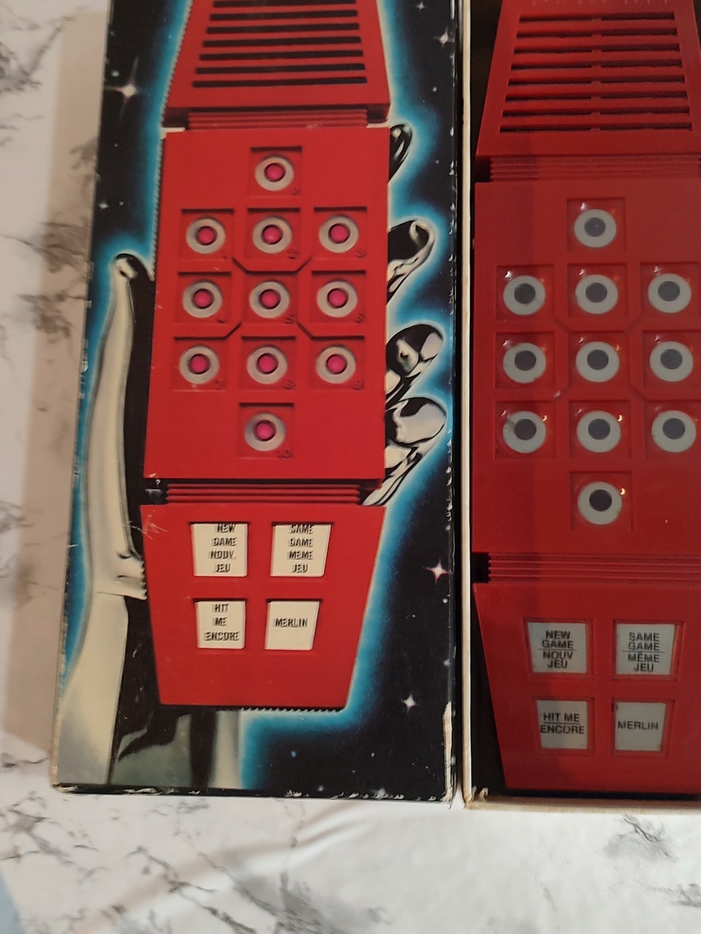 Vintage Merlin Red Electronic Handheld Game - Tested